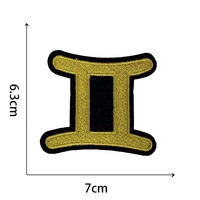 Fer sur vêtements broderie appliques symbole icône 12 patchs du zodiaque ensemble