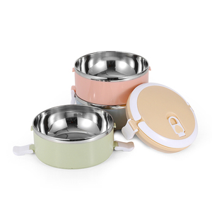 Spülmaschinenfest <span class=keywords><strong>2</strong></span> / <span class=keywords><strong>3</strong></span> Schichten Mittagessen Box Layered Und Stapelbar Edelstahl Isolierte Bento Lunch Box - Product Image 4
