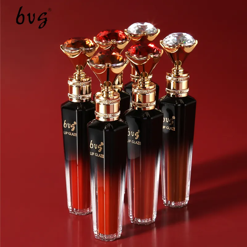 6 Colors Waterproof Long Lasting Nude Matte Liquid Lipstick Non-Stick Cup Sexy Red Lip Tint With luxury Diamond Wand