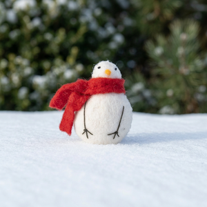 Lot de décorations de Noël en feutre en forme de poussin avec écharpe rouge, faites à la main, à suspendre, idéal pour les cadeaux et les fournitures de fêtes - Product Image 6
