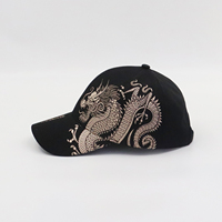Gorra de béisbol con visera nueva de estilo chino al por mayor, sombrero de béisbol con estampado de dragón, deportes al aire libre, logotipo impreso, envío directo