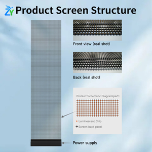 Écran LED holographique haute transparence P3.9-P7.8 <span class=keywords><strong>HD</strong></span>, film LED flexible invisible pour la décoration des centres commerciaux - Product Image 3