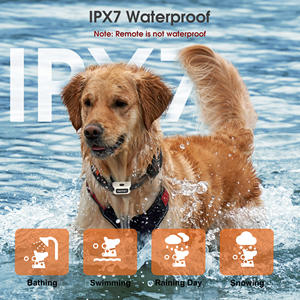 1968FT 충전식 방수 개 목걸이 원격 제어 전기 훈련 껍질 칼라 특징 경고음 진동 충격 패션 - Product Image 5