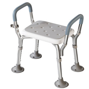 Chaise de douche pour salle de bain, siège antidérapant en alliage d'aluminium avec accoudoirs pour personnes âgées, handicapées, femmes enceintes, capacité de 250 kg - Product Image 5