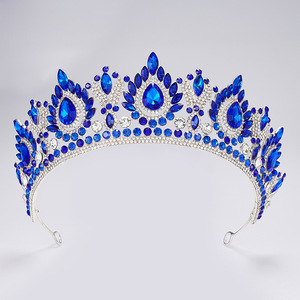 Couronne de mariée vintage dorée, <span class=keywords><strong>diadème</strong></span> de luxe en alliage pour <span class=keywords><strong>coiffure</strong></span> de <span class=keywords><strong>mariage</strong></span>, rehausse le tempérament, crée une ambiance romantique de <span class=keywords><strong>mariage</strong></span> - Product Image 4