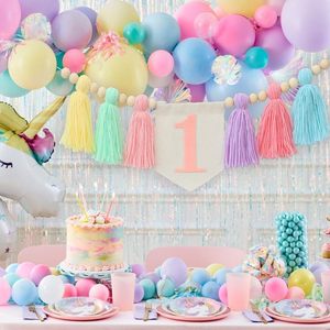 High Chair <b>Banner</b> Birthday Hat 1st Baby Birthday Party Baby Shower Decoration Green Theme Polyester UV Printed Photographic Prop - Product Image 6