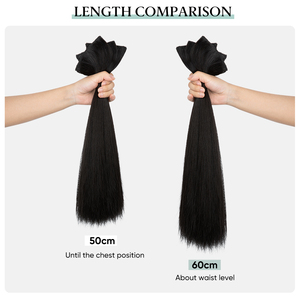 Extensiones de Cabello Sintético Invisibles de 3 Piezas, Rectas, al Por Mayor, Extensiones de Cabello con Clip para Mujer - Product Image 4
