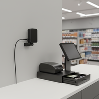 Escáner de Código de Barras Norgee RS232, Escáner de Código de Barras Fijo para Supermercado, Lector de Código de Barras 2D de Escritorio, Escáner de Código QR