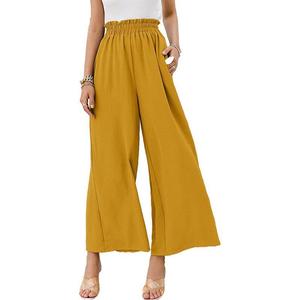 <span class=keywords><strong>Pantaloni</strong></span> larghi Casual a gamba larga da <span class=keywords><strong>donna</strong></span> di nuovo arrivo <span class=keywords><strong>pantaloni</strong></span> a gamba Ultra larga in cotone e <span class=keywords><strong>lino</strong></span> a vita alta per <span class=keywords><strong>donna</strong></span> - Product Image 6