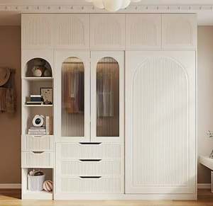 Armarios de Dormitorio Modernos de Alta Calidad, Estilo Romántico Francés, Tipo Push-Pull, con Múltiples Espacios de Almacenamiento - Product Image 3