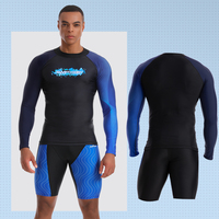 Maillot de bain 2 pièces personnalisé pour homme, anti-UV, séchage rapide, imprimé, pour la plage, la natation, le surf et le fitness