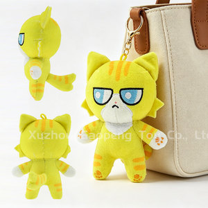 Fabricantes de Llaveros de Peluche: Mini Muñeco de Peluche de Gato Tabby Amarillo Enojado, Llavero Personalizado de Animales de Peluche - Product Image 5