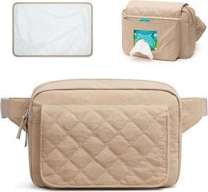 Bolsa de Cintura de Nylon, Pequena Bolsa de Fraldas para Meninas e Meninos, <span class=keywords><strong>Mini</strong></span> Bolsa de Fraldas Tipo Sling com Almofada Portátil para Troca - Product Image 2