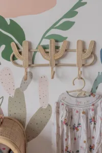 Wholesale Adorable Cactus Rattan <b>Hanger</b> Wicker Rattan Cloth Rack Handwoven Rattan Coat <b>Hanger</b> for Kids Room and Nursery Decor - Product Image 6