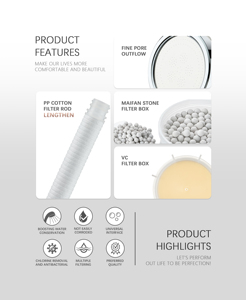 Diffuseurs d'arômes à la vitamine C, pomme <span class=keywords><strong>de</strong></span> douche filtrée à haute pression, économie d'eau, pluie, filtre écologique, salle <span class=keywords><strong>de</strong></span> bain - Product Image 3