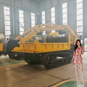 Machines de construction Camions à benne basculante minière Chenilles en caoutchouc Petit camion à benne basculante à ascenseur agricole hydraulique - Product Image 3