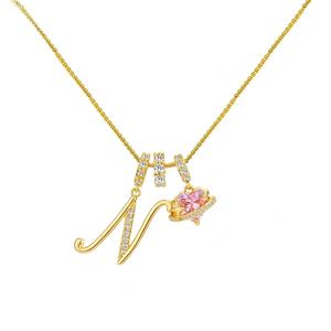 Collier à 26 lettres tendance sur TikTok, plaqué or 18 carats, chaîne en acier inoxydable pour femmes - Product Image 5