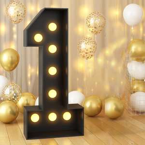 Große <span class=keywords><strong>LED</strong></span>-Leuchtbuchstaben und -Zahlen 4 Fuß Batteriebetrieben Dekoration Werbung Innenbereich - Product Image 2