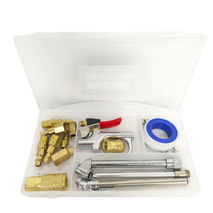 Kit d'accessoires pour compresseur d'air, connecteurs et raccords rapides NPT 1/4'', pistolet de soufflage en acier avec embout en caoutchouc, aiguilles de gonflage -001 - Product Image 6