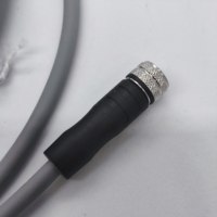 Conector Circular GSEE SK3-5M P10 GY BST25 M8 de 3 Pines Hembra a Extremo Abierto para Sensor, Cable de Latón Impermeable IP67 de 5m, Gris PUR