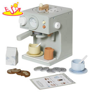 Juego de máquina de café de madera para niños-Cafetera espresso verde menta con tazas, leche, monedas y <span class=keywords><strong>menú</strong></span> W10D026 - Product Image 2