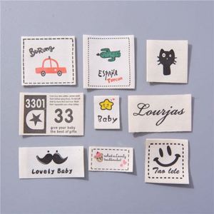 Garment Fabric Woven Label Neck Tag Customized Clothing Embroidered logo Satin Silk Printing Labels Custom - Product Image 1