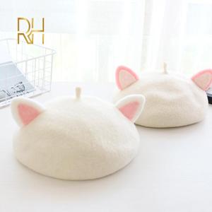Bán Buôn Phụ Nữ Của Len Dễ Thương Thỏ Mèo Gấu Fox Tai Ấm Họa Sĩ <span class=keywords><strong>Hat</strong></span> Handmade Đáng Yêu Beret <span class=keywords><strong>Hat</strong></span> Cho Cô Gái - Product Image 5