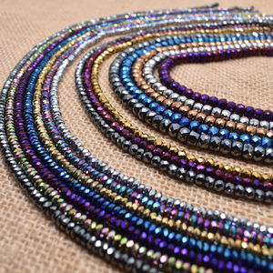 Contas de hematita de pedra natural, para fazer jóias, pulseira de design, pedra preciosa, contas espaçadoras soltas, contas - Product Image 2