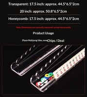 Rak Magnetik Kuat Pola Gelombang Mahjong Amerika 2 in 1 Portabel Mewah Lipat Warna Transparan Mudah Digerakkan