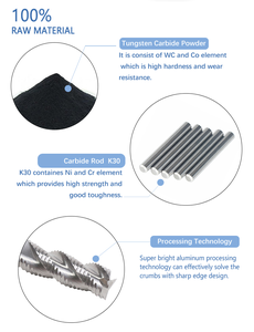 CNC công cụ DLC lớp phủ hrc60 nhôm thô cuối nhà máy không dính dao thô và xử lý tốt cắt lớn độ cứng cao - Product Image 4