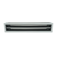Diffuseur linéaire rectangulaire moderne HSW, grille d'aération en plastique réglable pour plafond, couleur naturelle, intérieur/extérieur, bureau, CVC