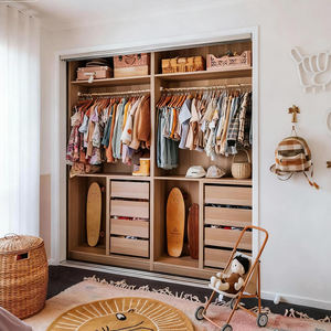 Armoire de chambre à coucher écologique personnalisée BALOM, armoire en bois pour enfants, placard pour bébé, armoire pour fille et garçon - Product Image 5