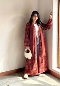 Oem Personnalisé <span class=keywords><strong>Tartan</strong></span> Plaid Dubai 2025 Design Modeste Eid Ramadan Décontracté Luxe Traditionnel Devant Ouvert Vêtements Islamiques Abaya - Product Image 3