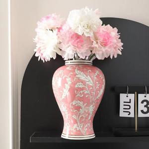 Jarrón de porcelana azul y blanca hecho a mano, florero de cerámica estilo dinastía <span class=keywords><strong>Song</strong></span> china para centros de mesa de boda, decoración del hogar - Product Image 2