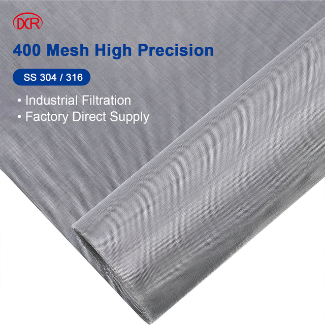 High Precision SS 304 316 Stainless Steel Filter Wire Mesh 100-400 Mesh for Liquid Filtration