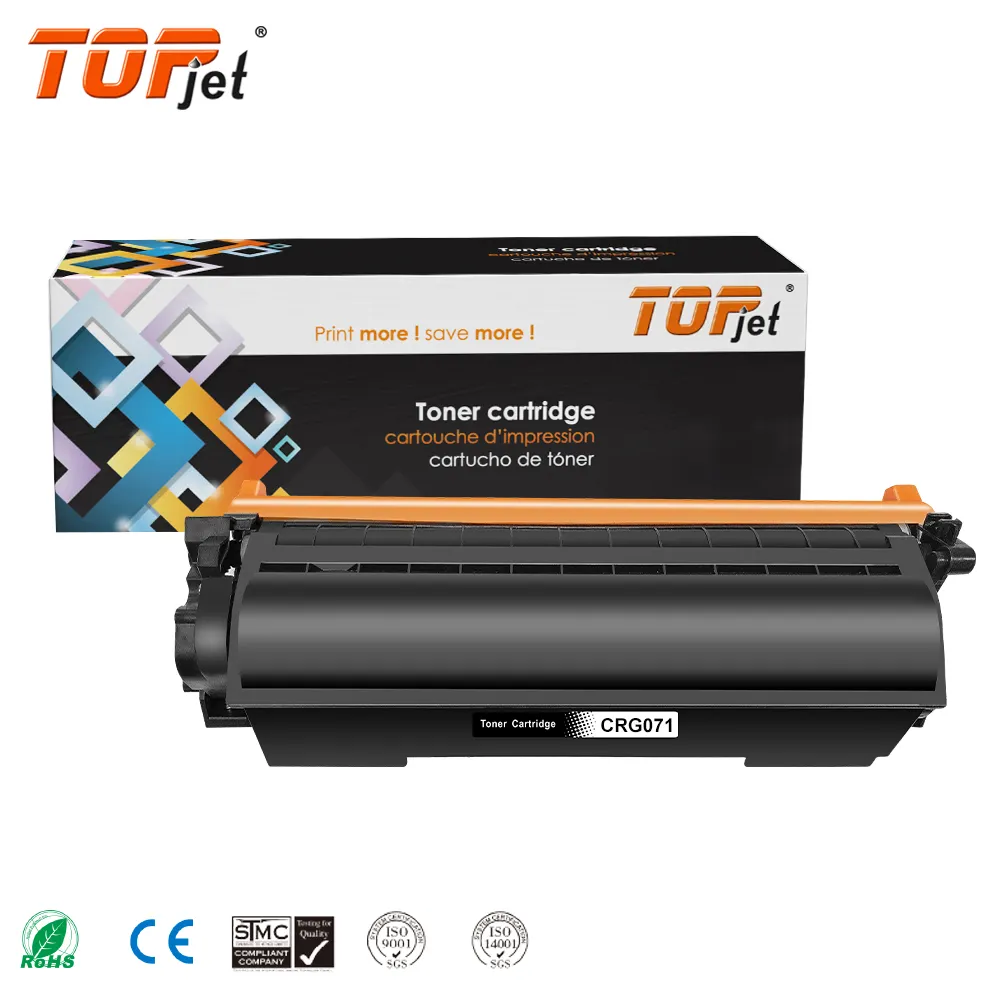 Topjet Crg071 Crg 071 Premium Zwarte Tonercartridge Compatibel Voor Canon Imageclass Lbp122dw 120 Serie Mf270 Serie Printer