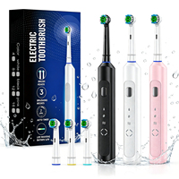 Brosse à dents électrique rotative intelligente sonique portable étanche pour adultes, nettoyage buccal doux