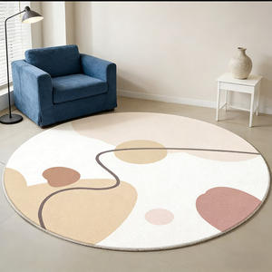 Tappeti e Moquette Moderni Rotondi Spessi per Soggiorno, Piastrelle di Moquette su Misura per Arredamento Casa - Product Image 1