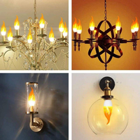 Ampoules LED SMD à effet flamme, 3 modes, flamme vacillante, ampoules pour lustre, lumière chaude, jardin, Halloween