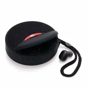 Novo listado de fones de ouvido com alto-falante bluetooth intra-auricular TWS alto-falante sem fio com cartão plug-in
