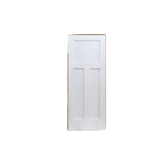 Porte intérieure moulurée résidentielle de 84 pouces, pré-montée avec quincaillerie, apprêt blanche, MDF HDF, 3 panneaux, noyau massif, prête à peindre