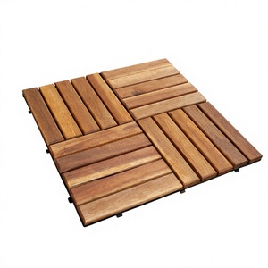 SMARTWOOD - Baldosas de Madera de Acacia Natural Antideslizantes para Exteriores, Suelo de Madera Maciza para Terraza y Piscina, Fabricante - Product Image 1