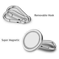 Mousqueton magnétique industriel robuste en néodyme NdFeB avec rotation à 360 degrés, utilisé comme anneau de poignée magnétique pour intérieur/extérieur