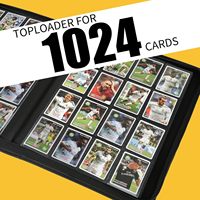 Classeur de cartes à collectionner MIO à chargement latéral 16 pochettes, 1024 cartes, en cuir PU, avec fermeture éclair, pour cartes TCG et de jeux sportifs