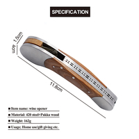 Couteau pliant industriel pour champignons, lame en acier 3Cr14, manche en bois Pakka, personnalisable OEM, multi-usage, pour l'extérieur, avec coffret cadeau