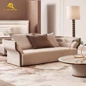 Set <span class=keywords><strong>di</strong></span> Divani <span class=keywords><strong>di</strong></span> Lusso in Vera Pelle e Tessuto <span class=keywords><strong>di</strong></span> Alta Qualità, Design Originale in <span class=keywords><strong>Legno</strong></span> <span class=keywords><strong>di</strong></span> <span class=keywords><strong>Rosa</strong></span> per Soggiorno - Product Image 1