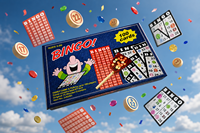 100 Bingo-Karten 75 Holzmarkierungen Bingo-Spielset Bingo-Trinkspiel