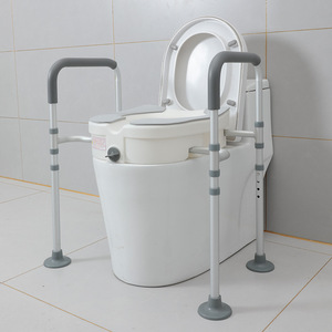 Aumentador de altura para inodoro con pasamanos, tamaño estándar para personas mayores y discapacitadas, equipo de seguridad para el baño - Product Image 2