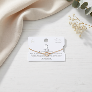 Bracciale Virgo in Acciaio Inossidabile con Zirconia Cubica, Bracciale a Catena Fine - Product Image 3