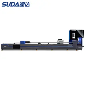 SUDA laser cut aluminum pipe 10-220mm diameter tube laser cutting machine with movable front